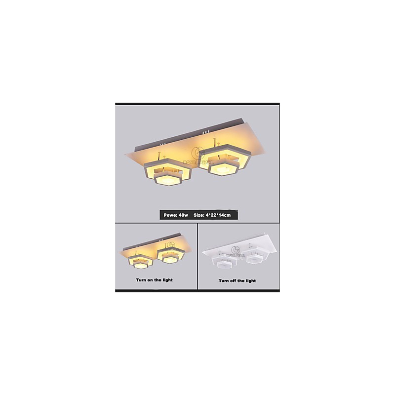 Lampada a sospensione lineare moderna in acrilico 40 W 3 lampadine