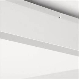 Plafoniera moderna contemporanea a filo bianca con 3 luci LED integrate