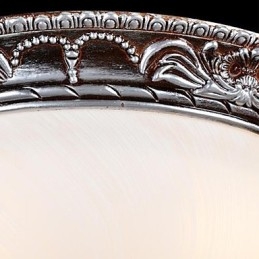 Plafoniera da soffitto in vetro e resina argento intagliata retrò classica europea