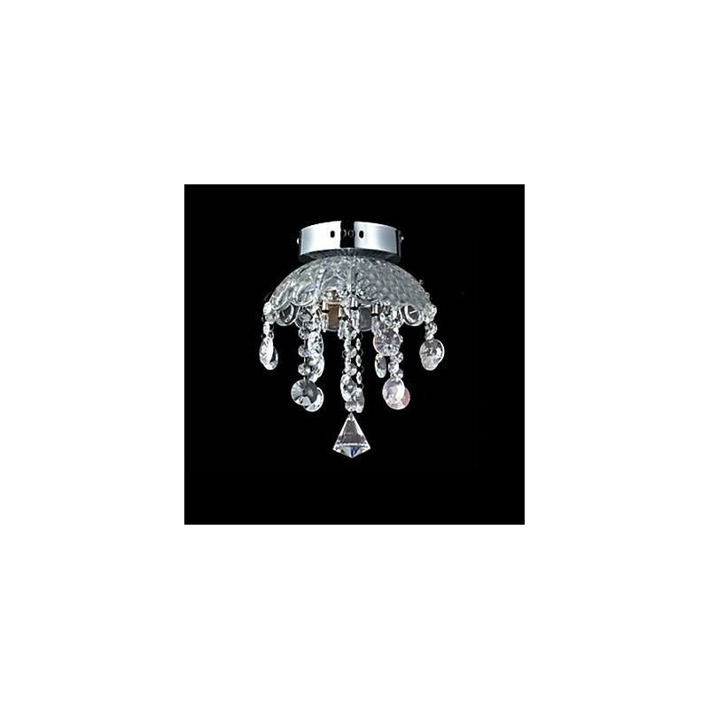 Plafoniera semi-incasso cristallo 3 luci cromo