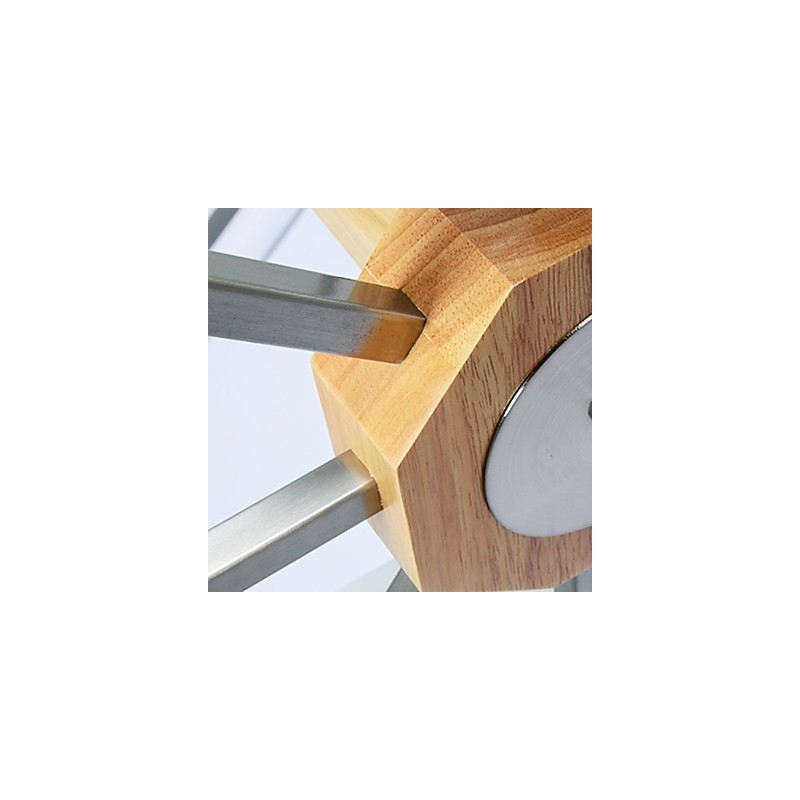 Plafoniera a filo moderna mini in bambù e legno, gialla, 2 luci E26/E27