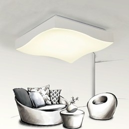 Plafoniera da soffitto moderna 1 luce LED integrato 40 cm