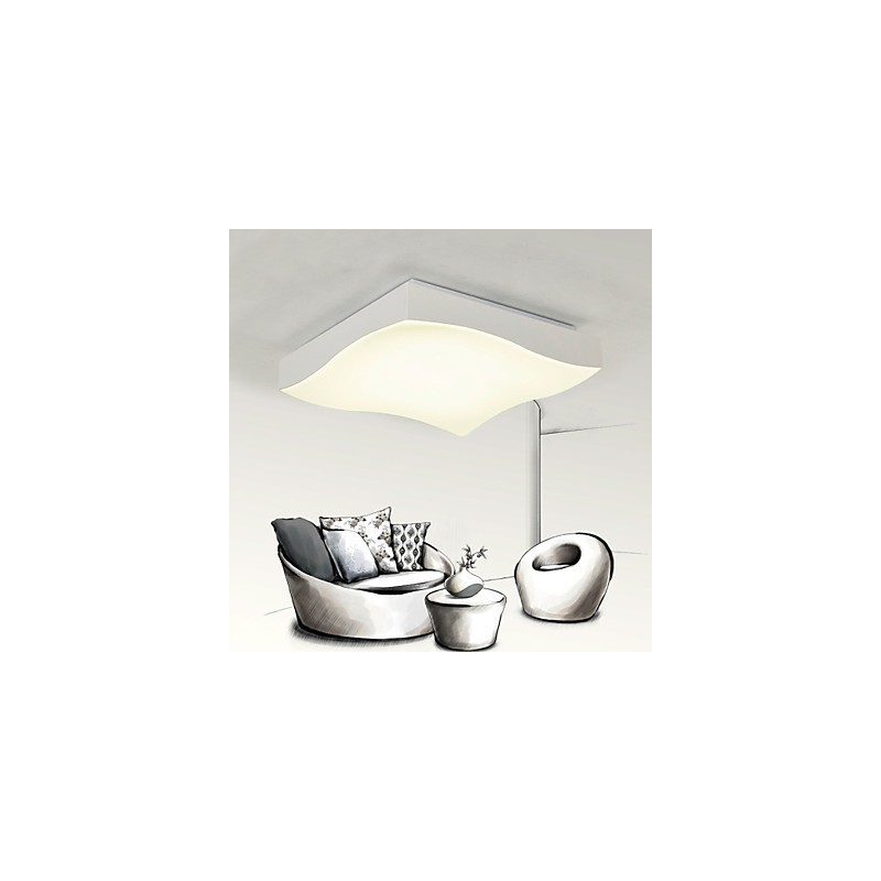 Plafoniera da soffitto moderna 1 luce LED integrato 40 cm