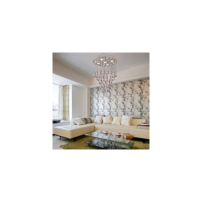 Lampadario a filo in cristallo K9 a 5 luci moderno