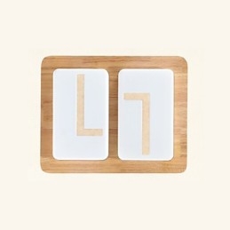 Plafoniera a filo mini moderna contemporanea in legno e bambù