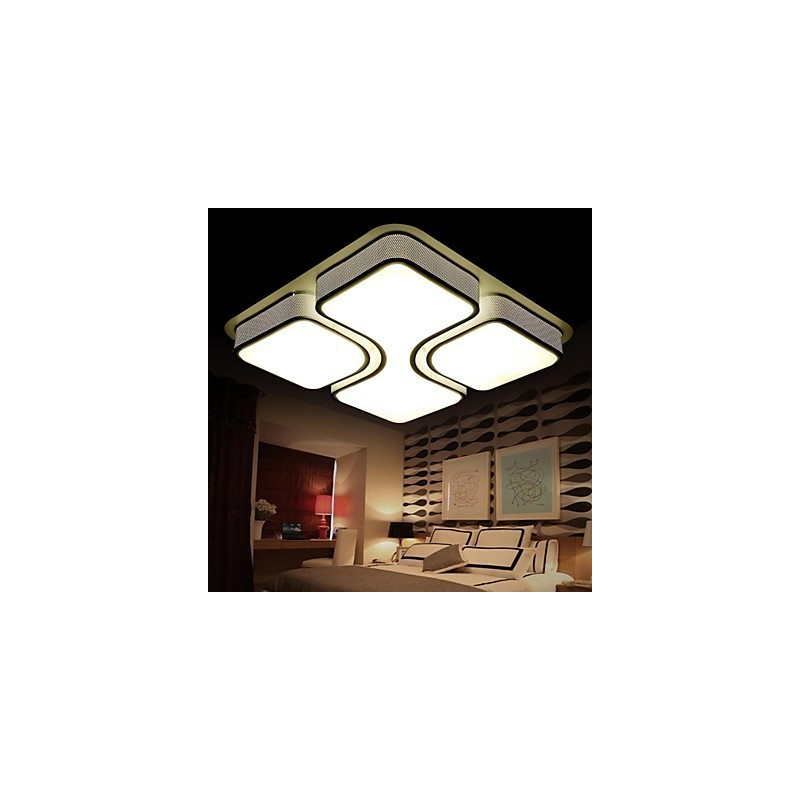 Plafoniera a filo LED integrato 24 W metallo elettroplaccato bianco 43 cm