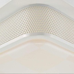 Plafoniera a filo LED integrato 24 W metallo elettroplaccato bianco 43 cm