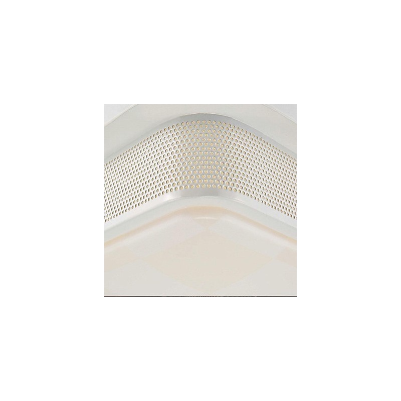 Plafoniera a filo LED integrato 24 W metallo elettroplaccato bianco 43 cm