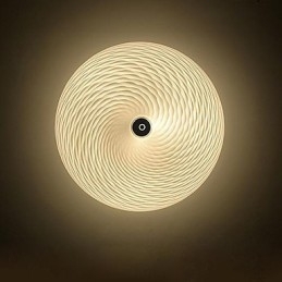 Plafoniera da montaggio a filo moderna contemporanea in metallo e vetro, 40 cm