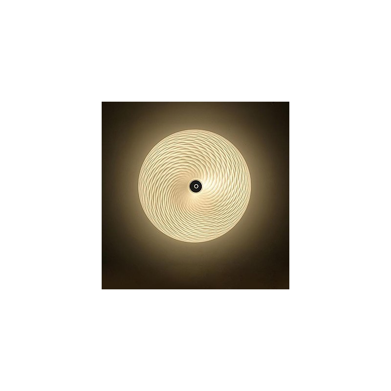 Plafoniera da montaggio a filo moderna contemporanea in metallo e vetro, 40 cm