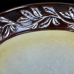 Plafoniera a filo classica europea in vetro bianco e giallo e resina argento