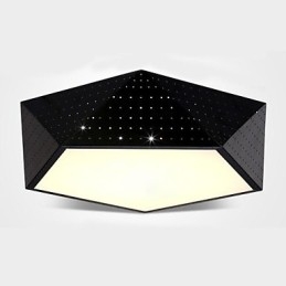 Plafoniera a filo in metallo nero moderno contemporaneo E26/E27 1 lampadina