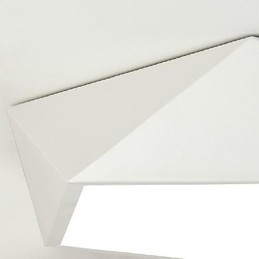 Plafoniera a filo moderna contemporanea bianca in metallo e acrilico con LED integrato