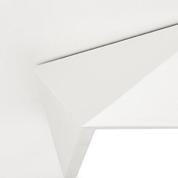 Plafoniera a filo moderna contemporanea bianca in metallo e acrilico con LED integrato