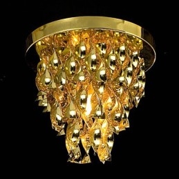 Plafoniera a filo mini moderna contemporanea oro