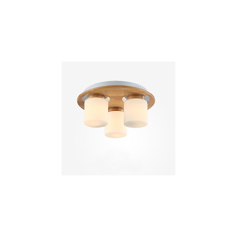 Plafoniera a filo in legno e bambù stile country 40 cm