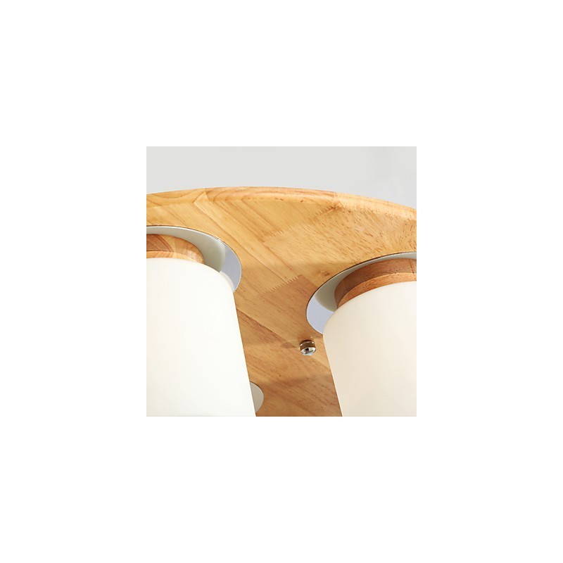 Plafoniera a filo in legno e bambù stile country 40 cm