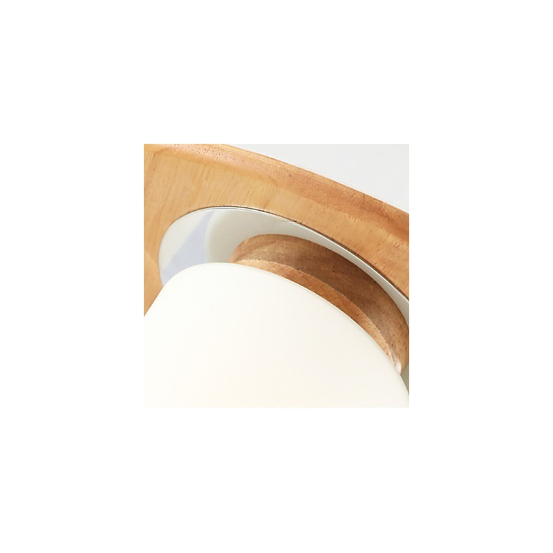 Plafoniera a filo in legno e bambù stile country 40 cm