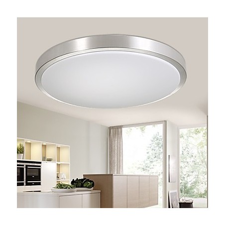 Plafoniera da incasso rotonda moderna bianca e argento Ø 50 cm LED integrato