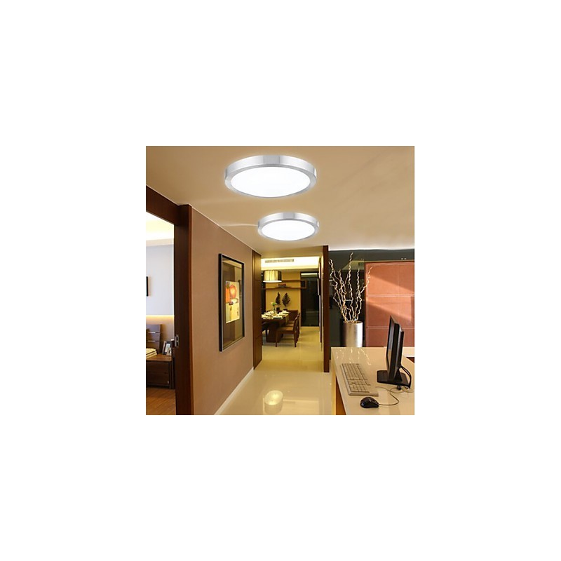 Plafoniera da incasso rotonda moderna bianca e argento Ø 50 cm LED integrato