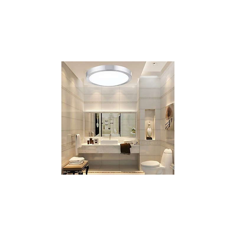 Plafoniera da incasso rotonda moderna bianca e argento Ø 50 cm LED integrato