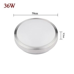 Plafoniera da incasso rotonda moderna bianca e argento Ø 50 cm LED integrato