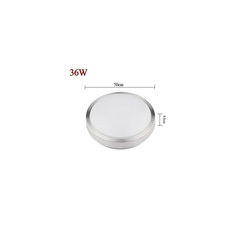 Plafoniera da incasso rotonda moderna bianca e argento Ø 50 cm LED integrato