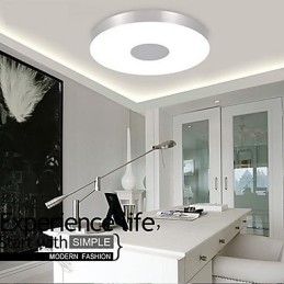 Plafoniera LED a filo moderna contemporanea in metallo spazzolato 36 x 36 cm