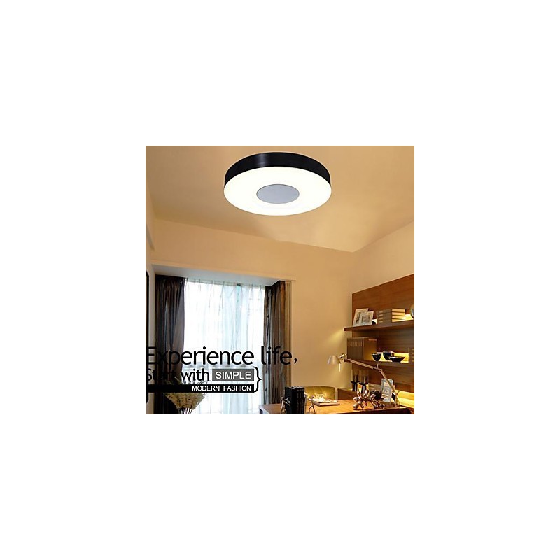 Plafoniera LED a filo moderna contemporanea in metallo spazzolato 36 x 36 cm