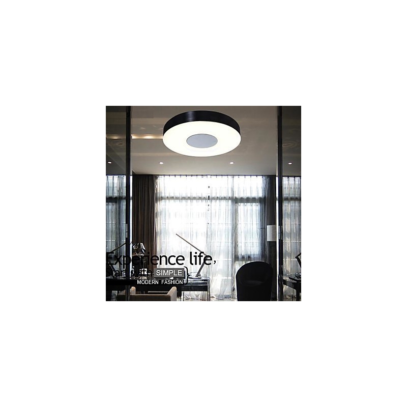 Plafoniera LED a filo moderna contemporanea in metallo spazzolato 36 x 36 cm