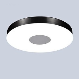 Plafoniera LED a filo moderna contemporanea in metallo spazzolato 36 x 36 cm