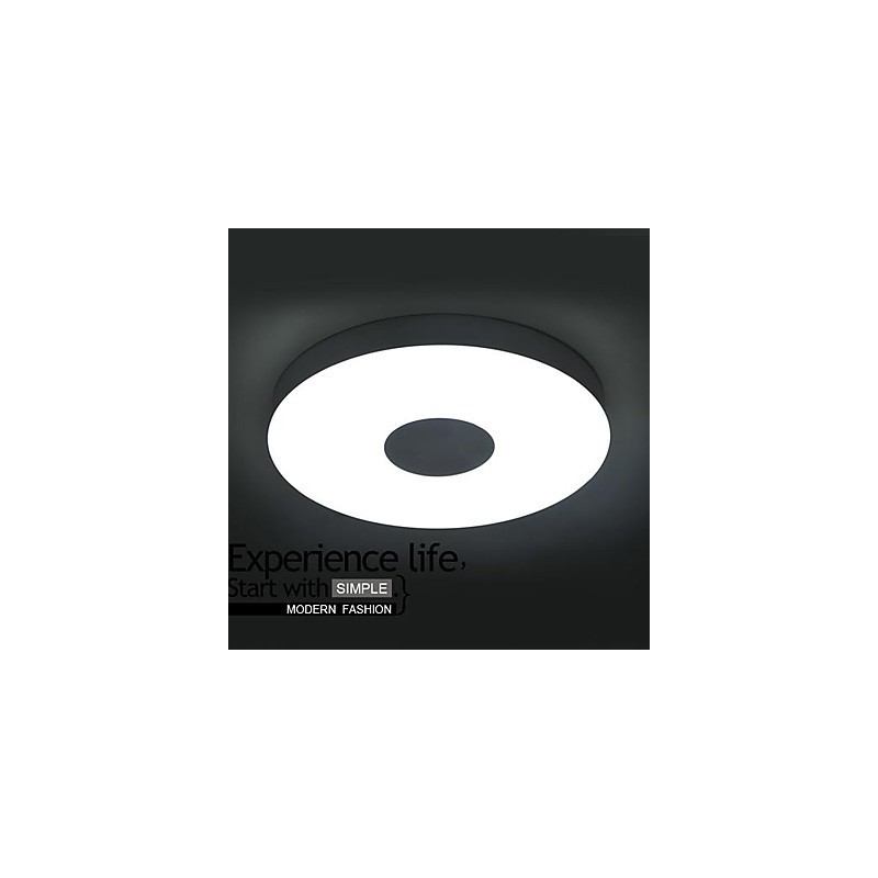 Plafoniera LED a filo moderna contemporanea in metallo spazzolato 36 x 36 cm