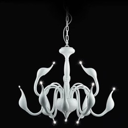 Lampadario moderno contemporaneo in metallo dipinto a sospensione