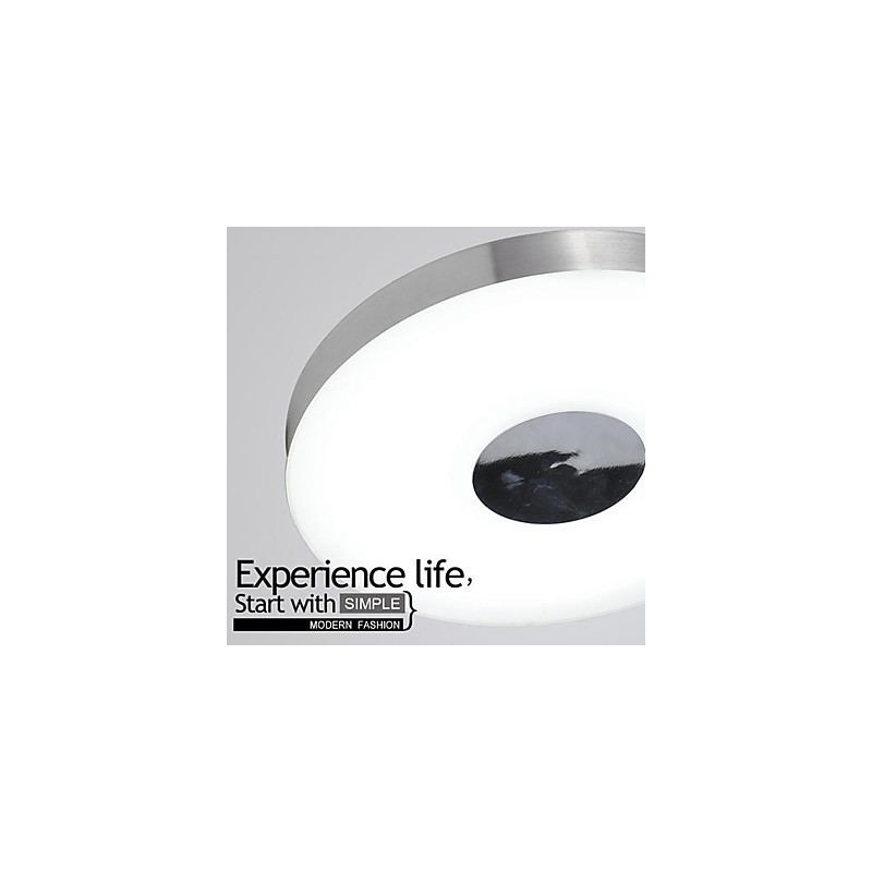 Plafoniera LED a filo moderna contemporanea in metallo spazzolato 36 x 36 cm
