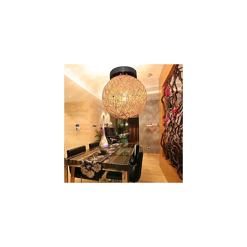 Plafoniera globo cromata 1 lampadina E14/E12