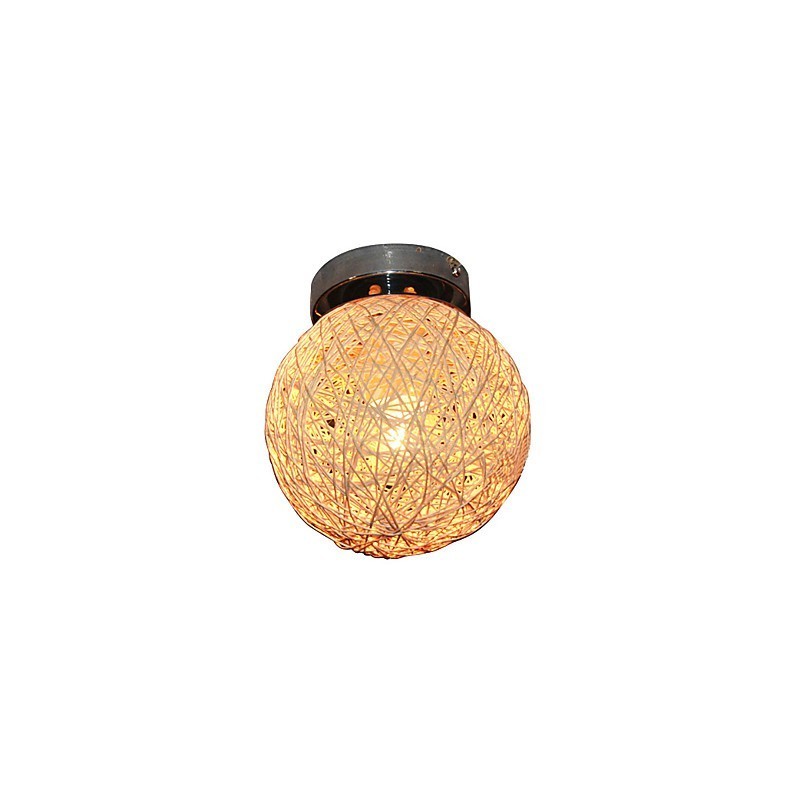 Plafoniera globo cromata 1 lampadina E14/E12