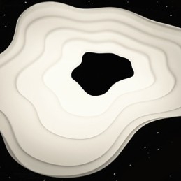 Plafoniera LED da soffitto moderna irregolare nera e bianca 40 cm