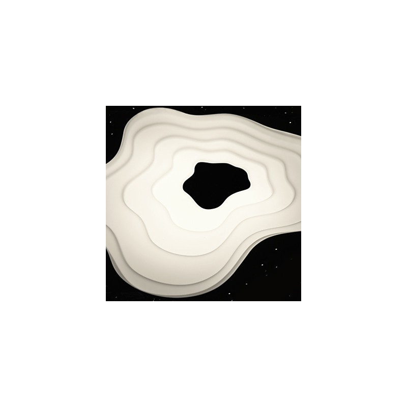 Plafoniera LED da soffitto moderna irregolare nera e bianca 40 cm