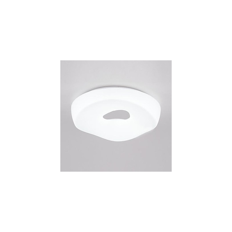 Plafoniera LED da montaggio a filo moderna contemporanea argento e bianco 38 cm