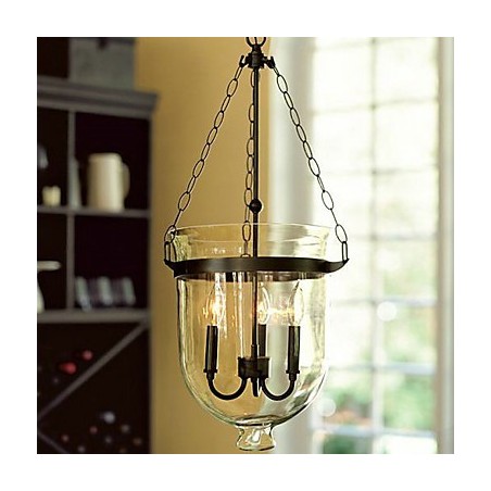Lampadario mini vintage classico tradizionale elettrolitico in vetro trasparente