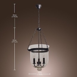Lampadario mini vintage classico tradizionale elettrolitico in vetro trasparente