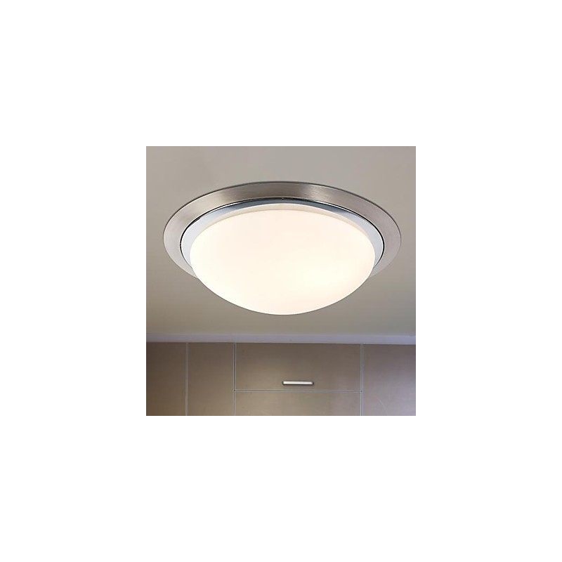 Plafoniera moderna a filo 1 luce in vetro e metallo 29x35 cm E26/E27