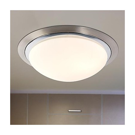 Plafoniera moderna a filo 1 luce in vetro e metallo 29x35 cm E26/E27