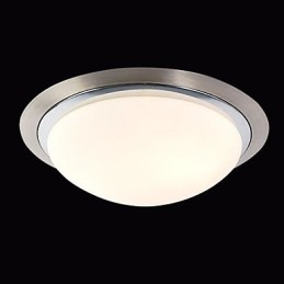 Plafoniera moderna a filo 1 luce in vetro e metallo 29x35 cm E26/E27