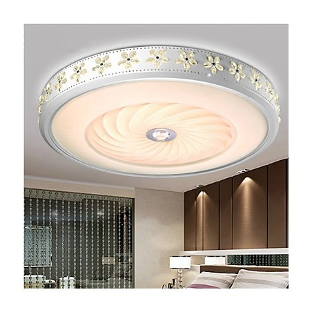 Plafoniera LED a filo moderna contemporanea in cristallo e vetro bianca 24 W 42 cm