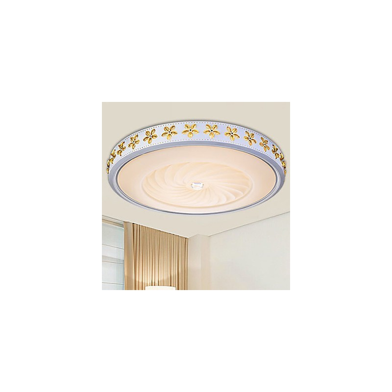 Plafoniera LED a filo moderna contemporanea in cristallo e vetro bianca 24 W 42 cm