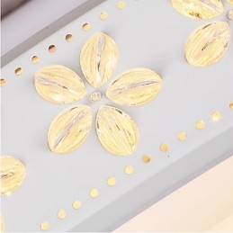 Plafoniera LED a filo moderna contemporanea in cristallo e vetro bianca 24 W 42 cm