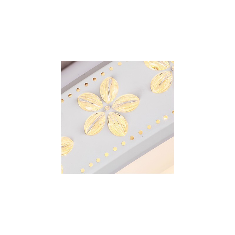 Plafoniera LED a filo moderna contemporanea in cristallo e vetro bianca 24 W 42 cm