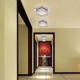 Plafoniera moderna semplice in cristallo 1 luce LED integrato 5W