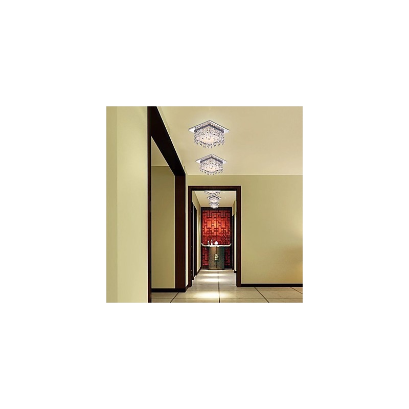 Plafoniera moderna semplice in cristallo 1 luce LED integrato 5W